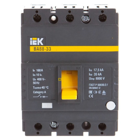 Картинка Выключатель автоматический ВА88-33 3Р 160А 35кА IEK