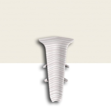Внутренний угол для плинтуса П70 Кремово-белый Деконика