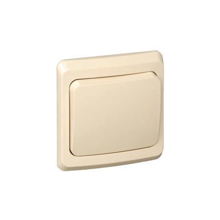 Картинка Schneider ЭТЮД выключатель одноклавишный скрытый Бежевый