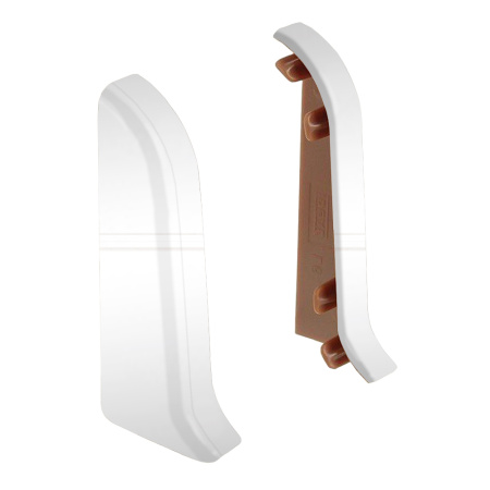 Торцевые заглушки для плинтуса К55 Комфорт 2 штуки Металлик