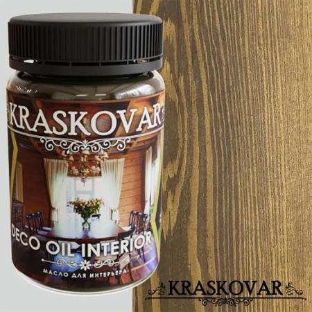 Масло для интерьера Kraskovar Deco Oil Interior 150 мл Орех