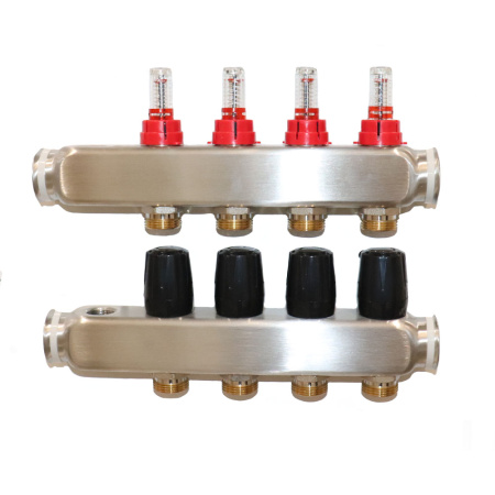 Коллекторный блок с расходом 1"х3/4 4 выхода TIM