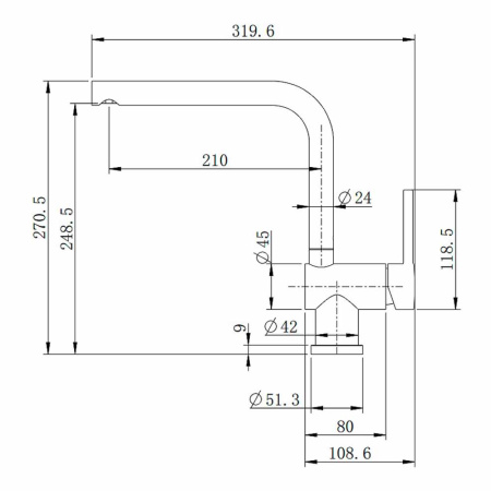 Картинка Смеситель для кухни Графит SPLENKA 9S205.40.09