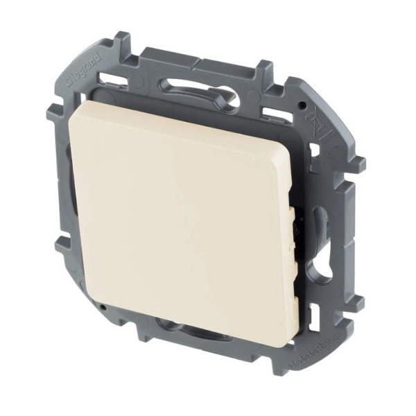 Картинка Выключатель 1 клавиша Слоновая кость Legrand INSPIRIA