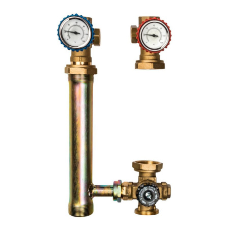 Картинка Группа насосная с термостатическим смесительным клапаном 1' без насоса STOUT