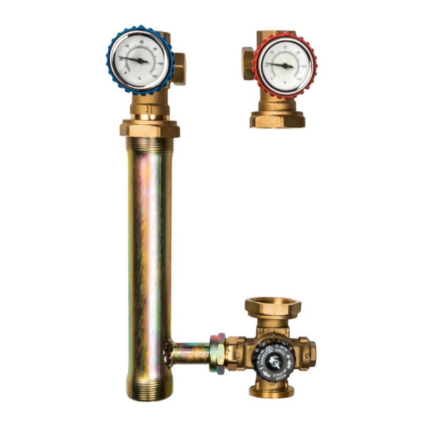 Картинка Группа насосная с термостатическим смесительным клапаном 1' без насоса STOUT