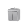 Выключатель 2 клавиши ОП Dita IP54 10А 250 В Серый TOKOV ELECTRIC