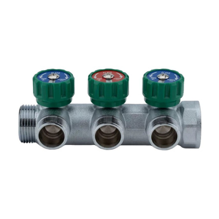 Картинка Коллектор регулирующий 3/4"х1/2" 3 выхода ALATO