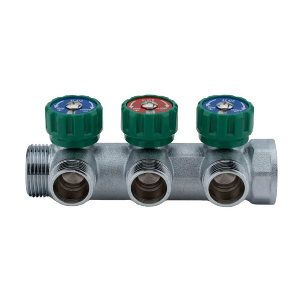 Картинка Коллектор регулирующий 3/4"х1/2" 3 выхода ALATO