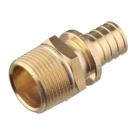 Переход НР 20 x R 3/4" латунь для труб из сшитого полиэтилена аксиальный STOUT