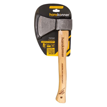 Картинка Топор 800 гр деревянная рукоятка Hanskonner