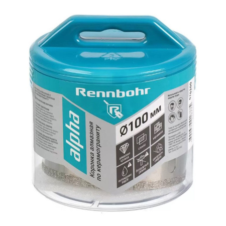 Картинка Коронка алмазная 100 мм по керамограниту Rennbohr