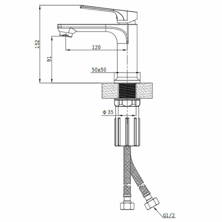 Картинка Смеситель для умывальника Графит SPLENKA 9S30.10.09