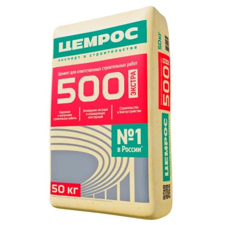 Цемент Цемрос Экстра ЦЕМ I 42,5Н ГОСТ 31108-2020 50 кг