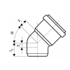Картинка Отвод канализационный 90 мм 30 градусов Ostendorf