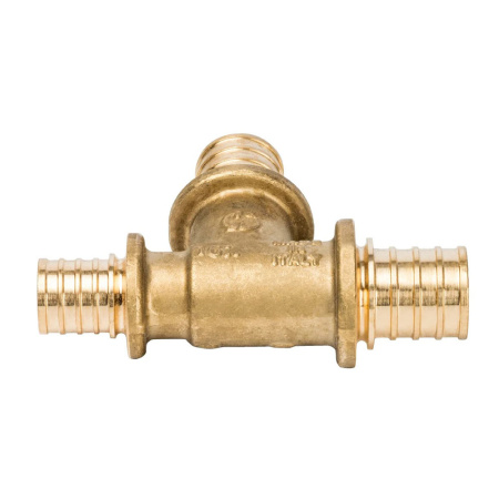 Картинка Тройник 20x20x16 мм латунь для труб из сшитого полиэтилена аксиальный STOUT