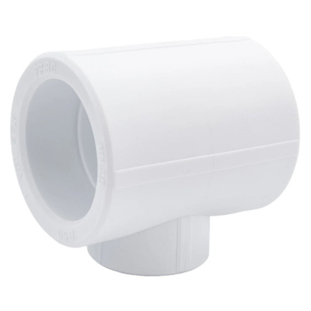 Картинка Тройник переходной 50х32х50 полипропиленовый PPR Белый Valfex