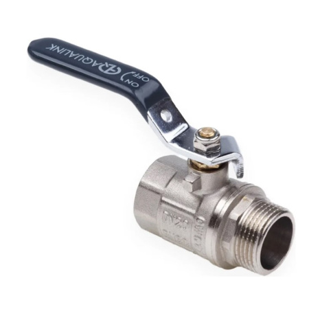 Картинка Кран шаровой ВН 1 ручка никелированный AQUALINK