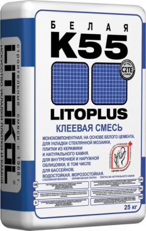 Клей для плитки Литокол Литоплюс К55 25 кг