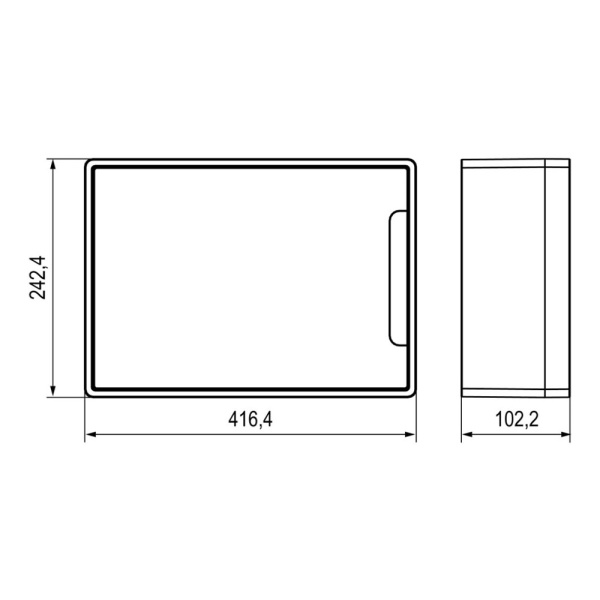 Картинка Корпус пластиковый настенный FRAME ЩРН-П-18 IP41 тонированная дверь F18W1WD DKC