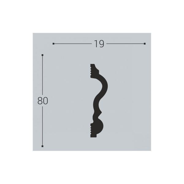 Картинка Плинтус молдинг XPS М 9 80/19 2 м Bello Deco