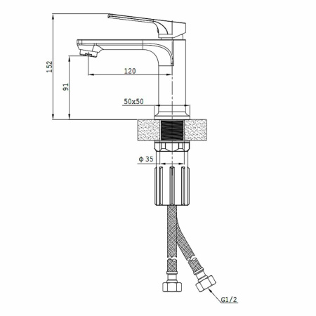 Картинка Смеситель для умывальника Золотой сатин SPLENKA 9S30.10.03