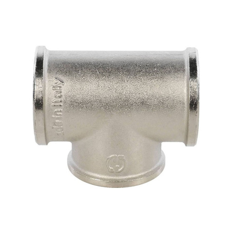 Картинка Тройник ВВВ 1"х1"х1" никелированный STOUT