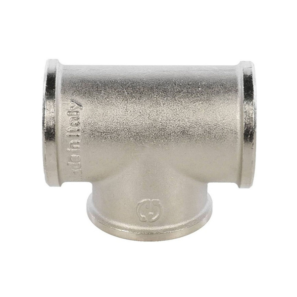 Картинка Тройник ВВВ 1"х1"х1" никелированный STOUT