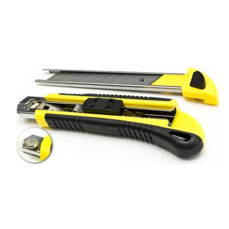 Картинка Нож малярный 18 мм универсальный 3 лезвия KINWEHR 571004