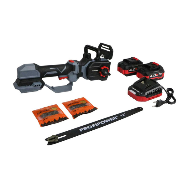 Картинка Пила цепная аккумуляторная бесщеточная с штангой телескопической PROFIPOWER PL-12