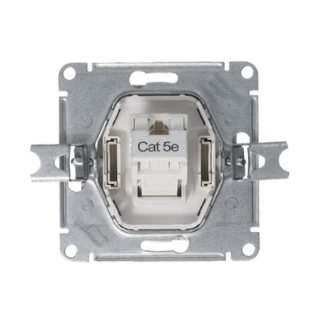 Картинка Розетка компьютерная RJ45 в рамку Алюминий Systeme Electric ATLASDESIGN