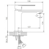 Картинка Смеситель для раковины латунь VALFEX Avior Black VF.10590-7