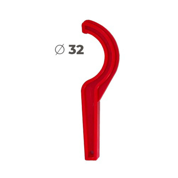 Картинка Ключ для пнд фитингов пластик 32 мм Красный ТПК-АКВА Политэк