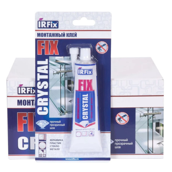 Картинка Клей каучуковый прозрачны 100 мл CRISTAL FIX IRFIX