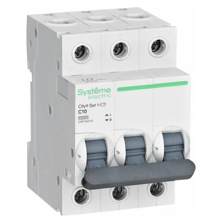 Картинка Выключатель автоматический 3п 10А С 4.5kA 400В City9 Set Systeme Electric