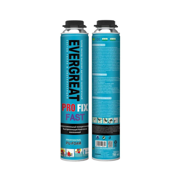 Картинка Клей пена Быстросохнущий профессиональный PRO FIX FAST EVERGREAT