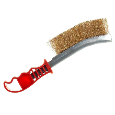 Картинка Щетка с изогнутой ручкой Латунь КУРС