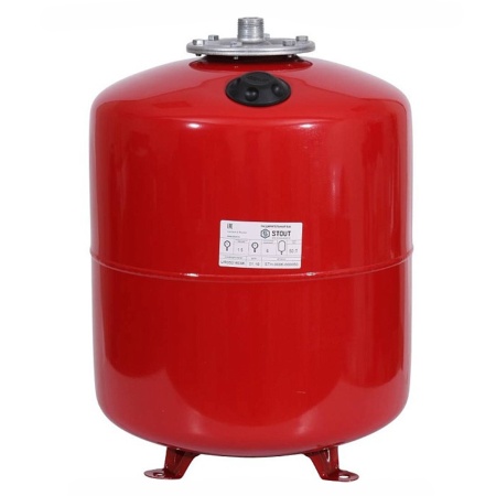 Бак расширительный на отопление 50 л Красный STH-0006-000050 STOUT