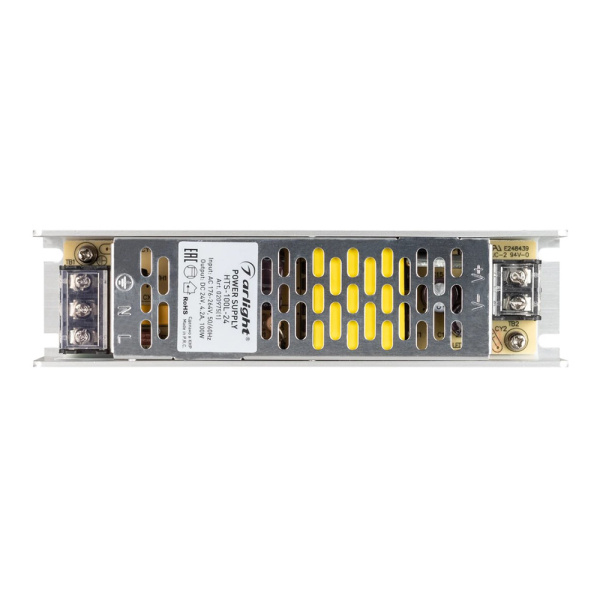 Картинка Блок питания HTS-100L-24 24V 4.2A 100W IP20 Сетка 020975 1 Arlight