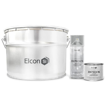 Картинка Аэрозоль Цинковая краска-грунт Состав для холодного цинкования 520 мл Elcon Zintech 96