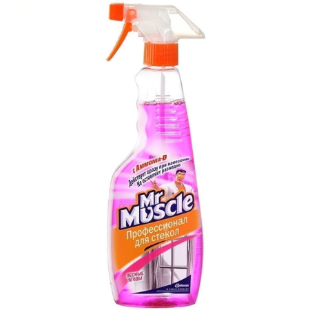 Картинка Мистер Мускул для стекол 500 мл (лесная ягода/утренняя роса)