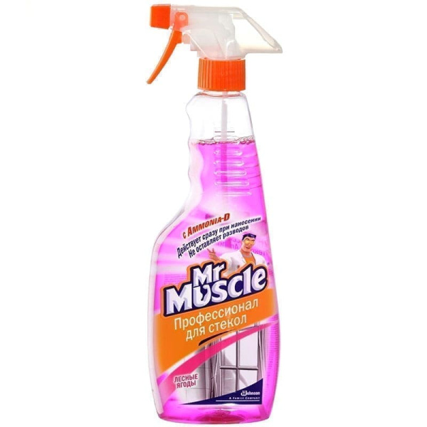 Картинка Мистер Мускул для стекол 500 мл (лесная ягода/утренняя роса)