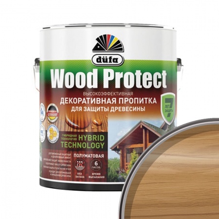 Пропитка декоративная для дерева Dufa Wood Protect Орех 2,5 л