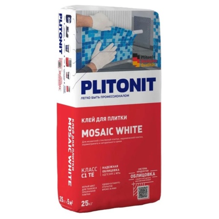 Клей для мозаики 25 кг PLITONIT MOSAIC WHITE