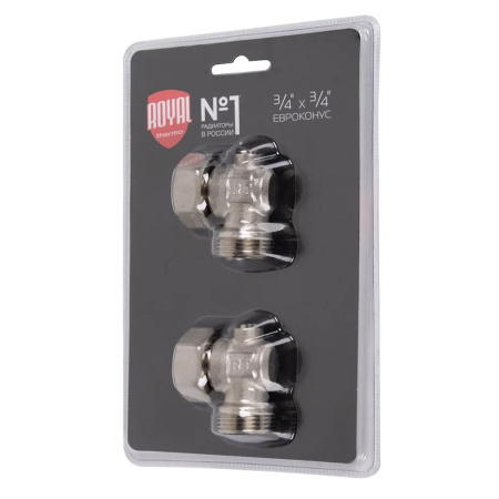 Картинка Узел нижнего подключения Набор угловой раздельный 3/4 х 3/4ЕК Royal Thermo 