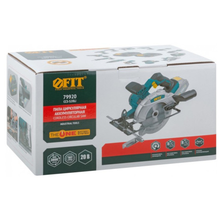Картинка Циркулярка 165 мм пила дисковая аккумуляторная 20В 3800об/мин FIT