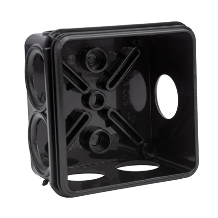 Картинка TYCO коробка распределительная 70х70х40 мм 7 вводов HF стойкая к УФ УХЛ1 IP55 Черная Ruvinil