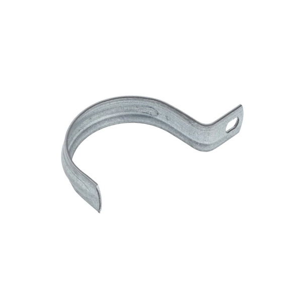 Картинка Скоба крепежная однолапковая СМО Ø 48-50 мм оцинкованная металлическая Fortisflex