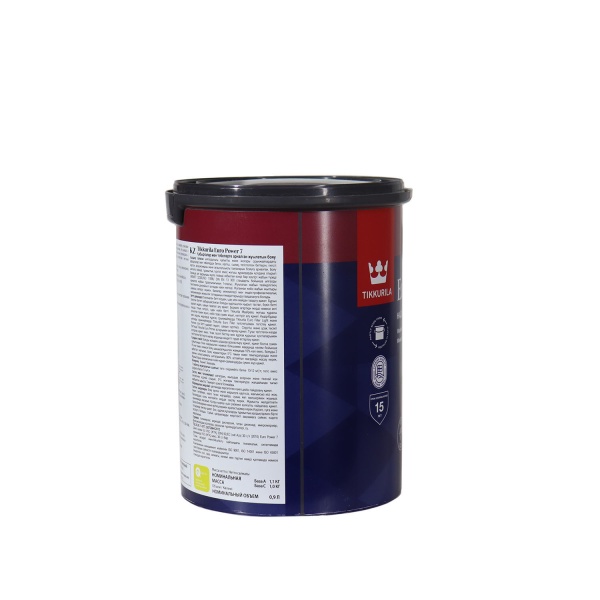 Картинка Краска моющаяся для стен и потолка 0.9 л База А Tikkurila EURO POWER 7