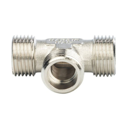 Картинка Тройник ННН 3/4"х3/4"х3/4" никелированный STOUT
